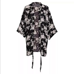 spiritual gangster maya kimono Black Floral One Sz